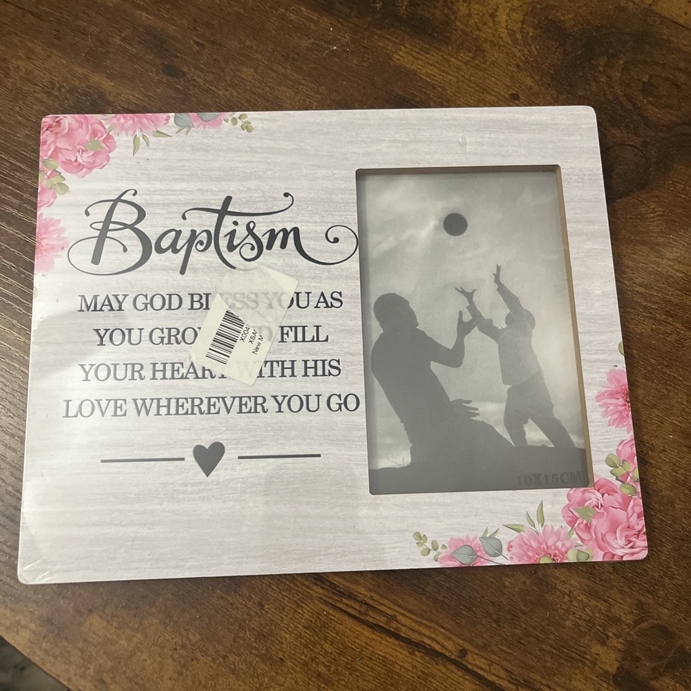 Baptism Photo Picture Frame‎ May God Bless You As You Grow And Fill Your Heart